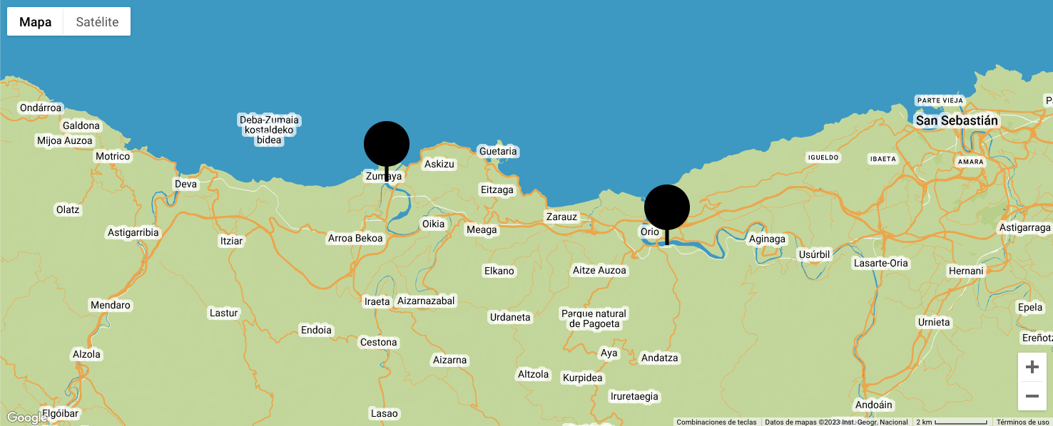 Mapa contacto - Begi Bistan